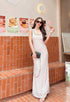 Polka Dot Deep Neck Long Maxi Dress